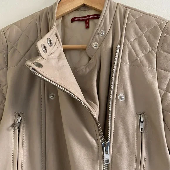 Leather Bomber Jacket - Comptoir Des Cotonniers - Picture 2 of 6